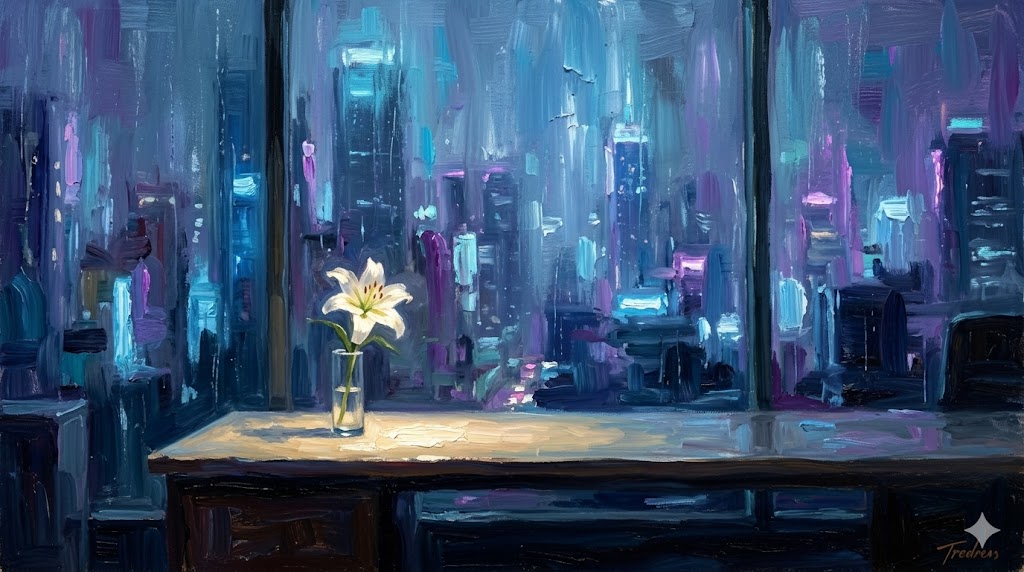 夜のオフィスと消えた灯り