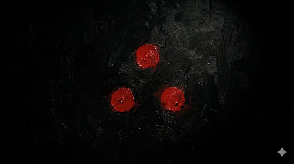 秘密結社の象徴である三つの点を持つ、不気味なシンボル