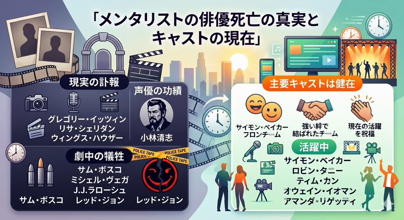 メンタリストの俳優で死亡したのは誰？キャストの現在と劇中の結末