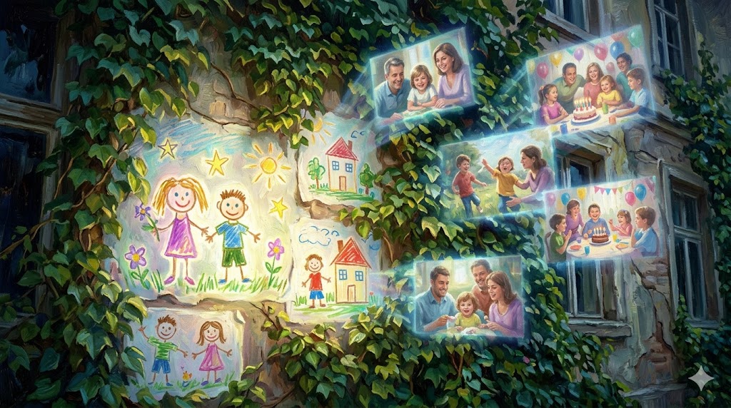 古い家と家族の記憶の残滓