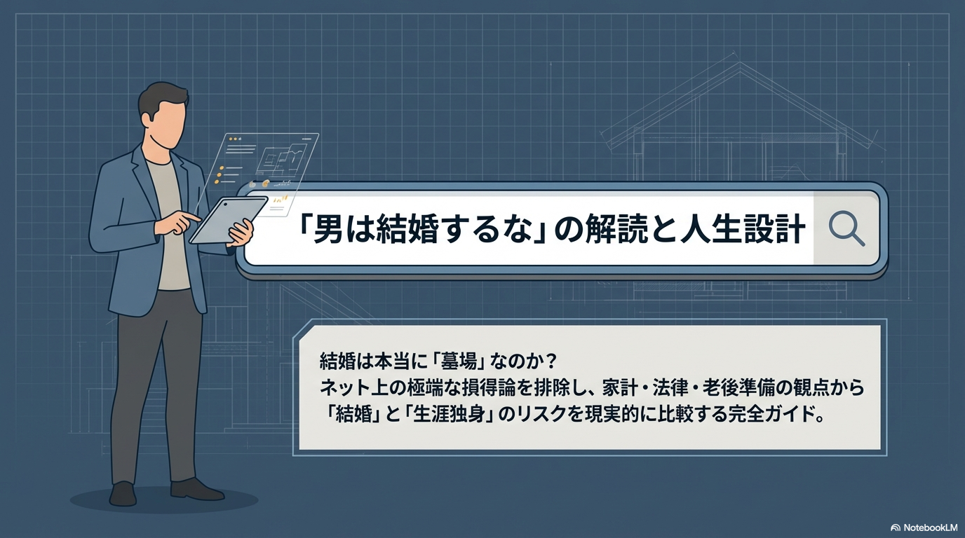 男は結婚するな、デメリットばかりでリスクが高すぎるは本当か