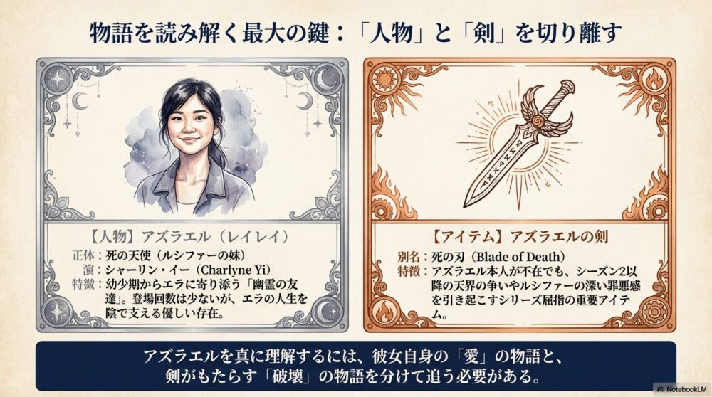 アズラエル本人とアズラエルの剣